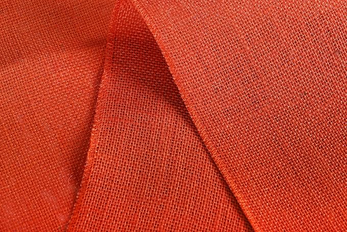MDS® Pack of 20 Natural Burlap Table Runner, 12 x 72 Inch, Jute Rustic Farmhouse Boho Table Decor for Wedding Reception, Dining Table, Bridal Shower, Baby Shower & Party Decorations - Orange - Image 6