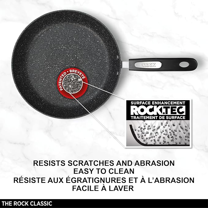 Starfrit The Rock 7PC Non-Stick Cookware Set, Forged Aluminum, Black - Image 5