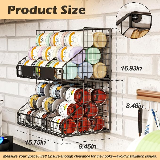 2 Pack Pantry Organizers and Storage Shelf Canned Food Organizer - Image 8