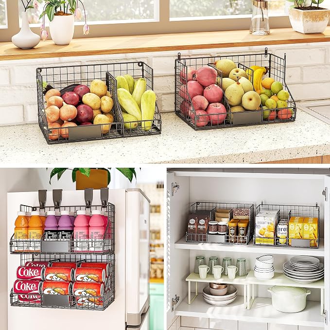 2 Pack Pantry Organizers and Storage Shelf Canned Food Organizer - Image 6