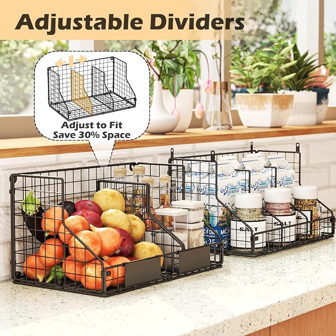 2 Pack Pantry Organizers and Storage Shelf Canned Food Organizer - Image 4