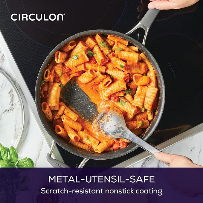 Circulon A1 Series Nonstick Induction Sauté Pan with Lid, 5-Quart, Graphite - Image 7