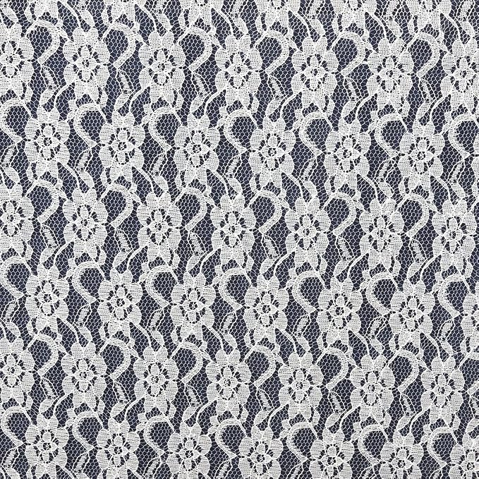 VDS Pack of 12 Floral Lace Table Runners Centerpiece Cloth Linen for Wedding Bithday Graduation Engagement Ceremony Events Party Banquets Table Decoration (12x108 inch) (White) - Image 3