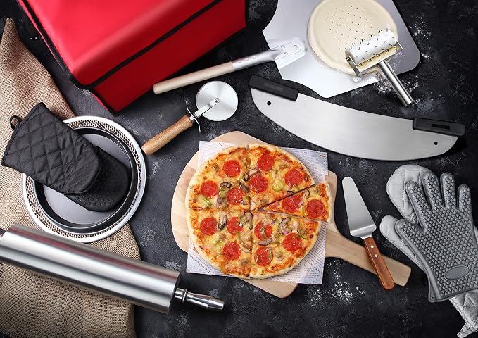 New Star Foodservice Restaurant-Grade Aluminum Pizza Pan, Baking Tray, Coupe Style, 14-Inch, Pack of 6 - Image 9