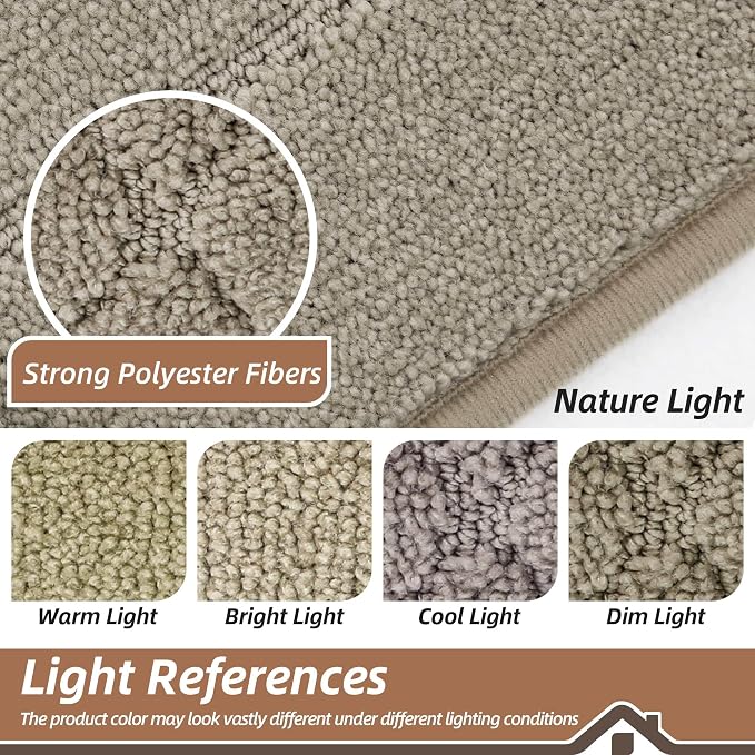 BEQHAUSE Dirt Trapper Door Mat 24" x 36", Doormat Non-Slip, Beige - Image 7