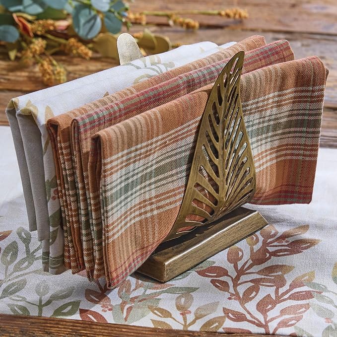 Park Designs Antique Brass Leaf Napkin Holder - Image 2