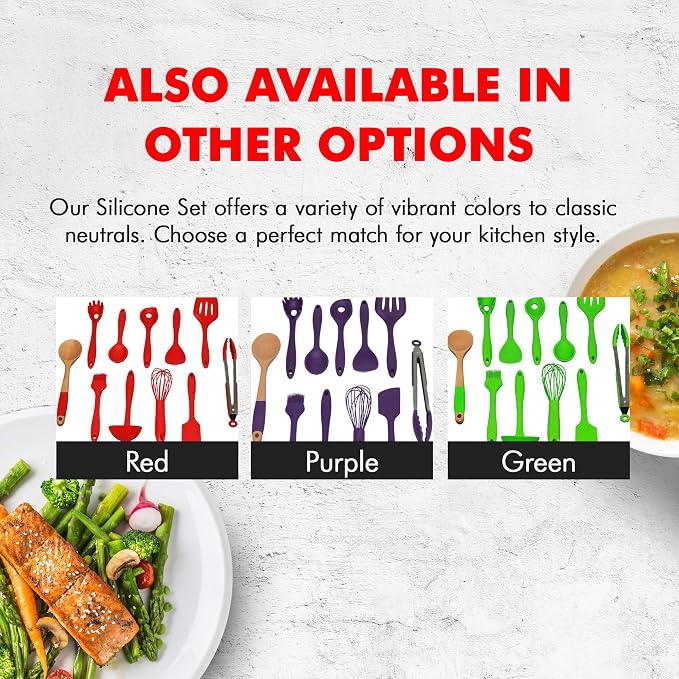 Chef Craft Premium Utensil Set Kitchen, Green, 11 Piece Set (42107) - Image 7