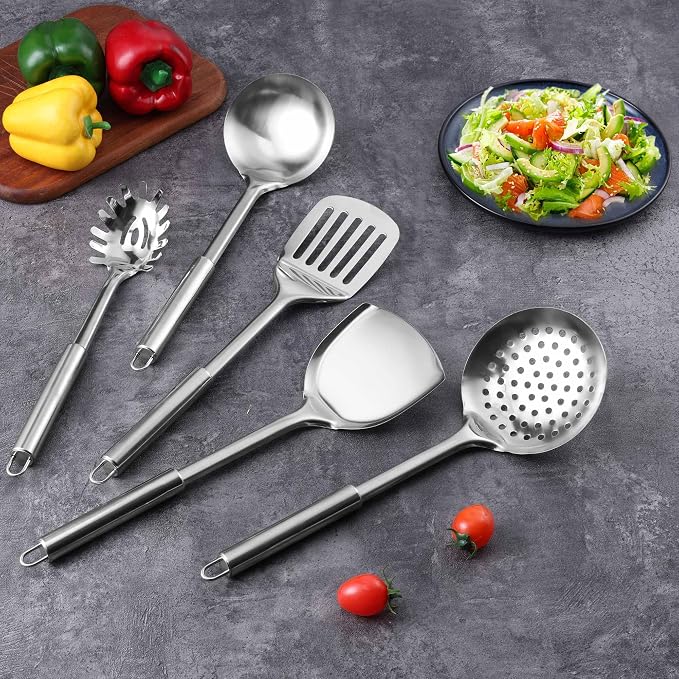 LIANYU 31-Piece Stainless Steel Cooking Utensils Set, Metal Kitchen Tools - Image 4