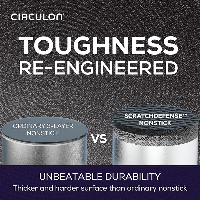 Circulon A1 Series with ScratchDefense Technology Nonstick Induction Cookware/Pots and Pans Set, 10 Piece - Graphite - Image 3