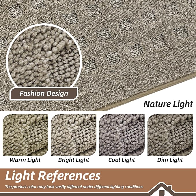 BEQHAUSE Dirt Trapper Door Mats 36"x60", Non Slip Washable, Beige - Image 7