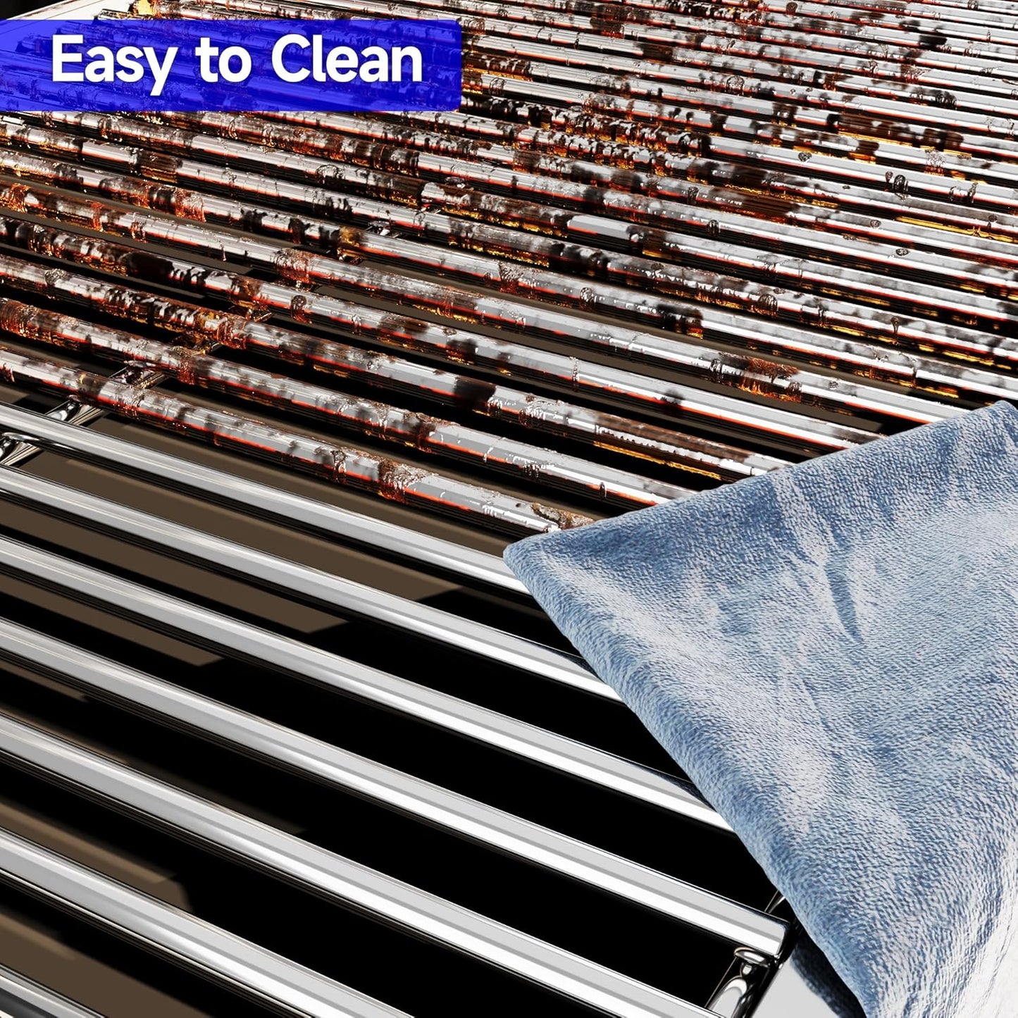 17/17.5/19.5 Inch Stainless Steel Grill Grates Replacement for Charbroil 463344116 463343015 Gas2coal 463340516 463370516