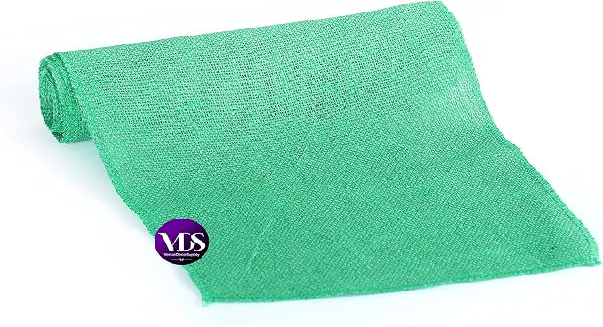 VDS Pack of 25, Burlap Table Runner 100% Natural Jute Rustic Hessian Table Cloth Centrepiece for Wedding Bridal Shower Birthday Event Party Banquet Table Decoration (Size 12X108 Inch)(Mint) - Image 4