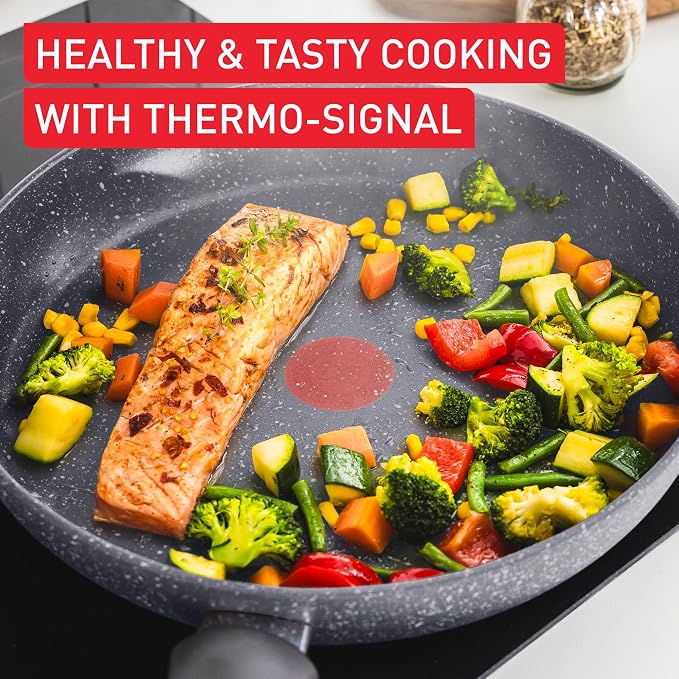Tefal Healthy Cook On Non-Stick 5-Piece Pan Set, Glass Lids - Image 5