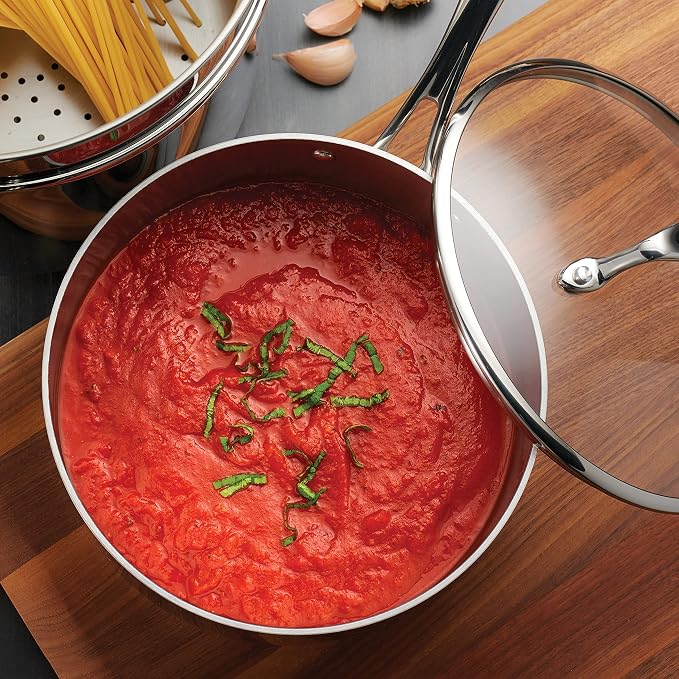 Tramontina Boston Tri-Ply Clad Stainless Steel 3-Quart Sauce Pan with Lid - Image 3