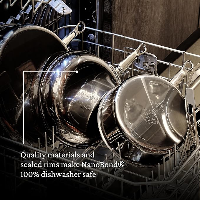 Hestan - NanoBond Collection - Stainless Steel Titanium Sauté Pan, Induction Cooktop Compatible, 5 Quart - Image 10