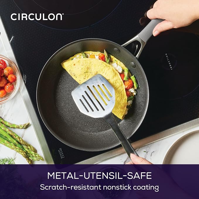 Circulon A1 Series Nonstick Induction Frying Pan Set, 6-Piece, Graphite - Image 6