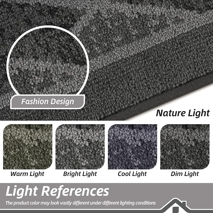 BEQHAUSE Dirt Trapper Door Mats 32" x 48", Non-Slip Washable, Grey - Image 7