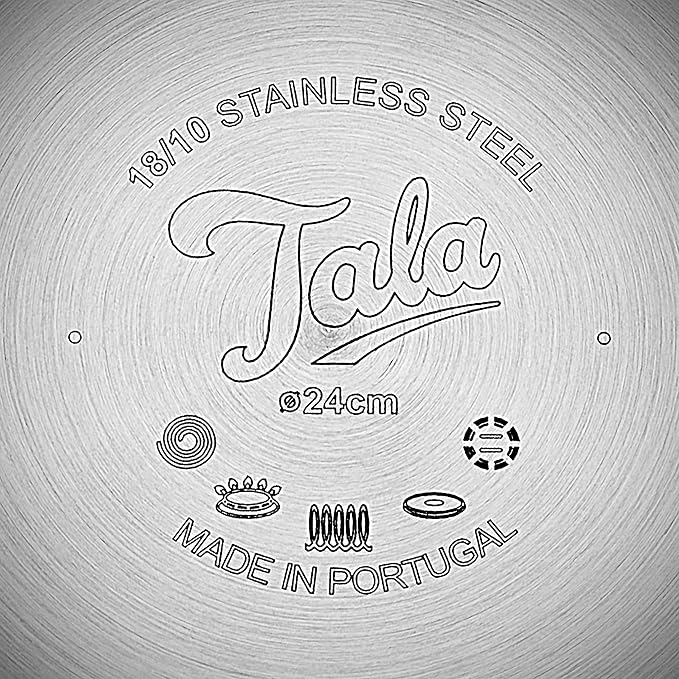 Tala Performance 5 Pc Stainless Steel Cookware Set containing Saucepans Glass lids, 16, 18 and 20cm. 14cm Milk pan, 24cm Non-Stick Fry Pan, 5 Pc Set, Polished Mirror Shine Finish - Image 5