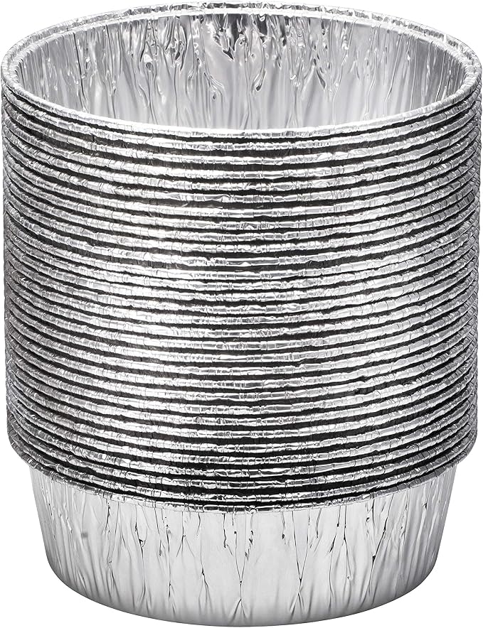 8-Inch Aluminum Dutch Oven Liner Pans | Disposable Cake Pan and Extra Deep Foil Pans for Baking, Freezing, and Storage | Durable Round Baking Pans | 10 Count - Image 2