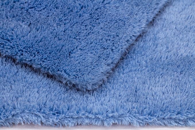 Autofiber Korean Plush Premium Edgeless Microfiber Detailing Towels - Pack of 4, Blue (16 inch x 16 inch) - Image 4