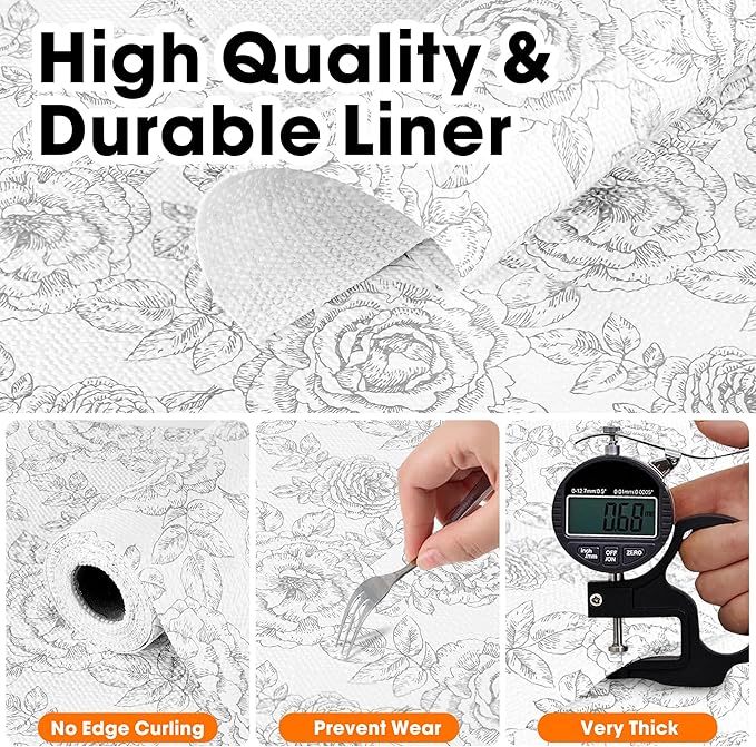 Drawer and Shelf Liner for Kitchen Cabinets Non-Adhesive Non-Slip - Image 5