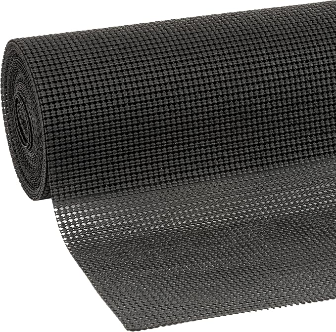 EasyLiner Select Grip Shelf Liner - Easy to Install & Cut to Fit - Non Slip, Non Adhesive, Drawer Shelf & Cabinet Liner for Kitchen, Bathroom, Pantry Cupboards, 12 in x 24 ft (1 Roll), 24 ft, Black - Image 2