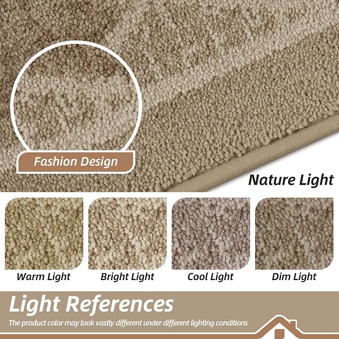 BEQHAUSE Dirt Trapper Door Mats 32" x 48", Non-Slip Washable, Beige - Image 7