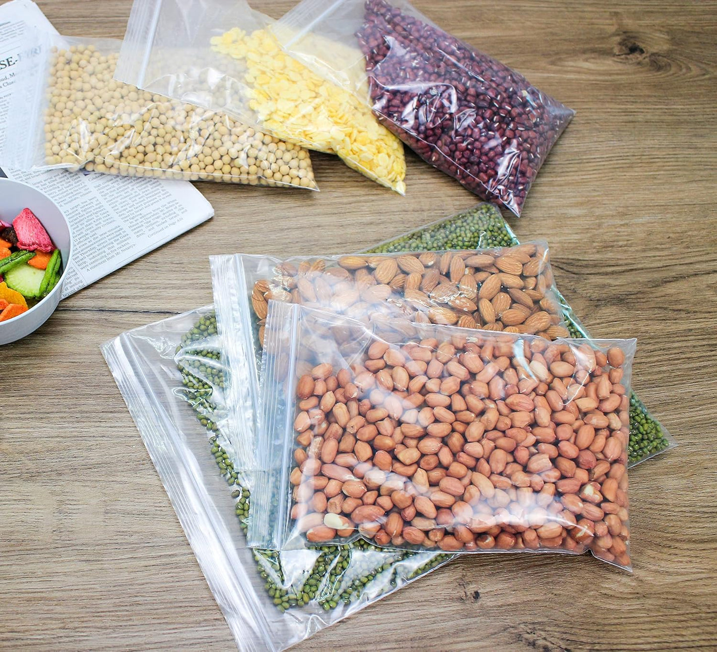 9" X 12" (100 Bags) 2 Mil Clear Reclosable Zip Plastic Poly Bags with Resealable Lock Seal Zipper