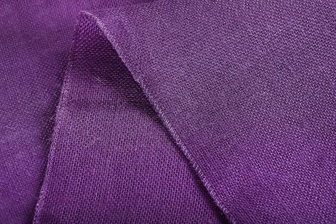 MDS® Pack of 25 Natural Burlap Table Runner, 12 x 72 Inch, Jute Rustic Farmhouse Boho Table Decor for Wedding Reception, Dining Table, Bridal Shower, Baby Shower & Party Decorations - Cadbury Purple - Image 6