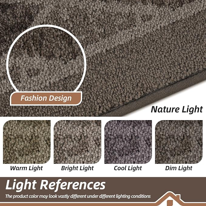 BEQHAUSE Dirt Trapper Door Mats 24" x 36", Non-Slip Washable, Brown - Image 7