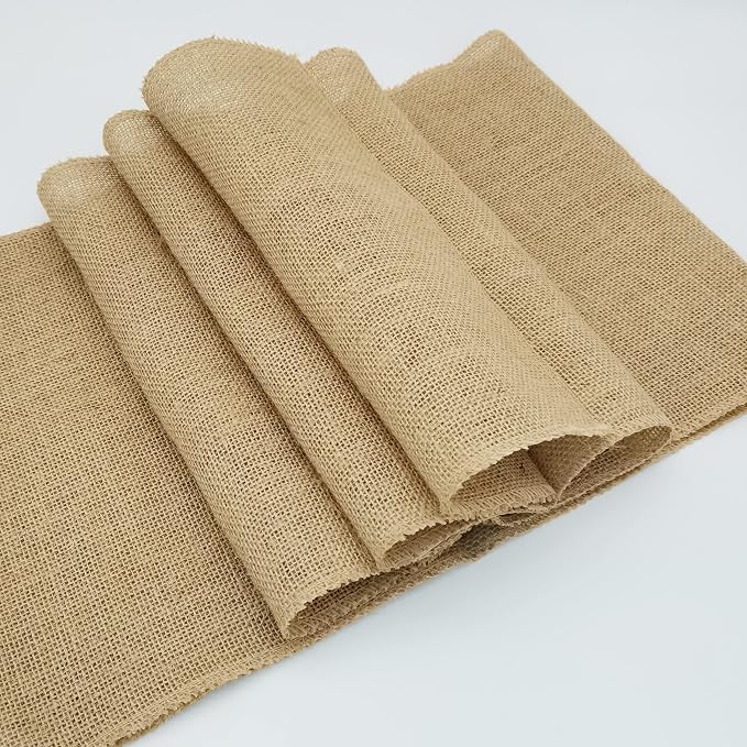 10 Pack Natural Burlap Table Runners,12 x 72 Inch Rustic Jute Table Runner and Placemats Bulk for Western Wedding Table Decorations,Farmhouse Style Party,Holiday,Kitchen Table Decor - Image 6