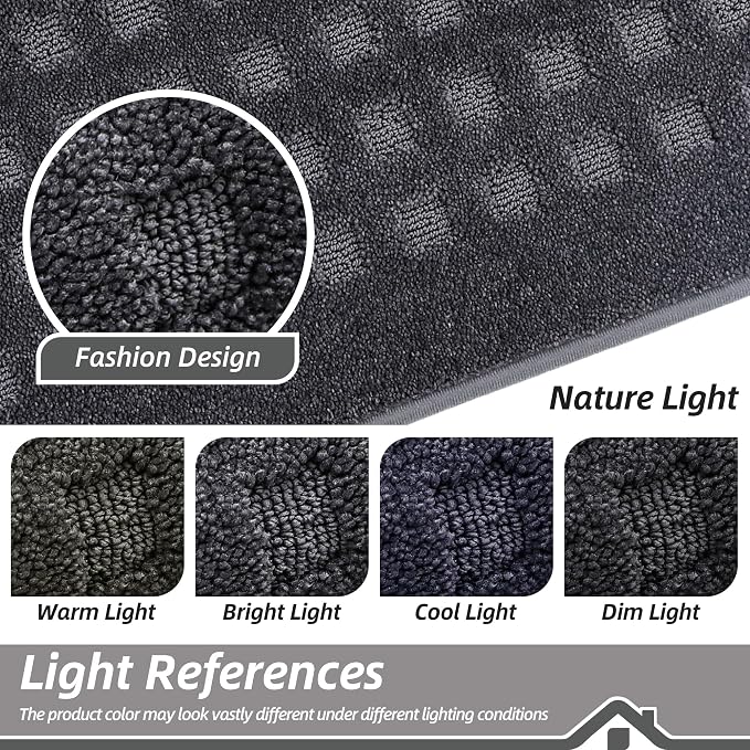 BEQHAUSE Dirt Trapper Door Mats 24"x36", Non Slip Washable, Dark Grey - Image 7