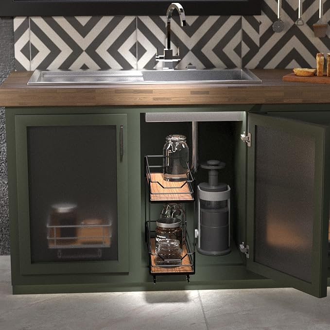 Home Zone Living Pull Out Kitchen Cabinet Organizer - Image 2