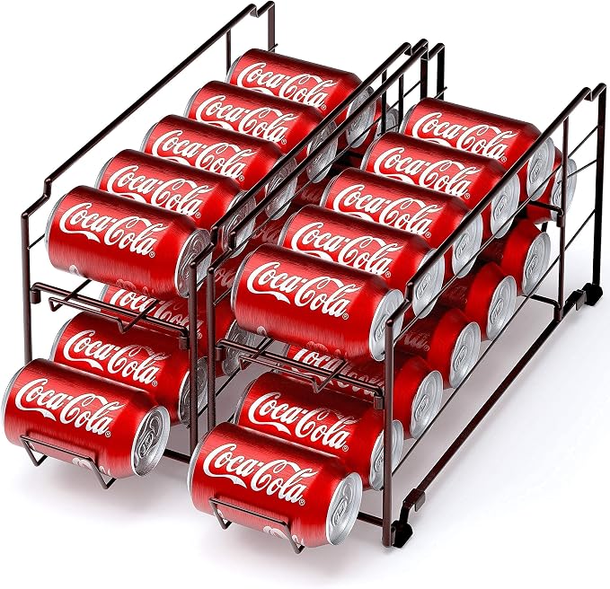 Simple Houseware Stackable Can Rack + Soda Can Dispenser - Image 2