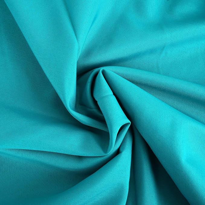 Balsa Circle 6 pcs 108 inch Turquoise Round Polyester Tablecloths Fabric Table Cover Linens for Wedding Party Banquet Reception Events Kitchen Dining - Image 3