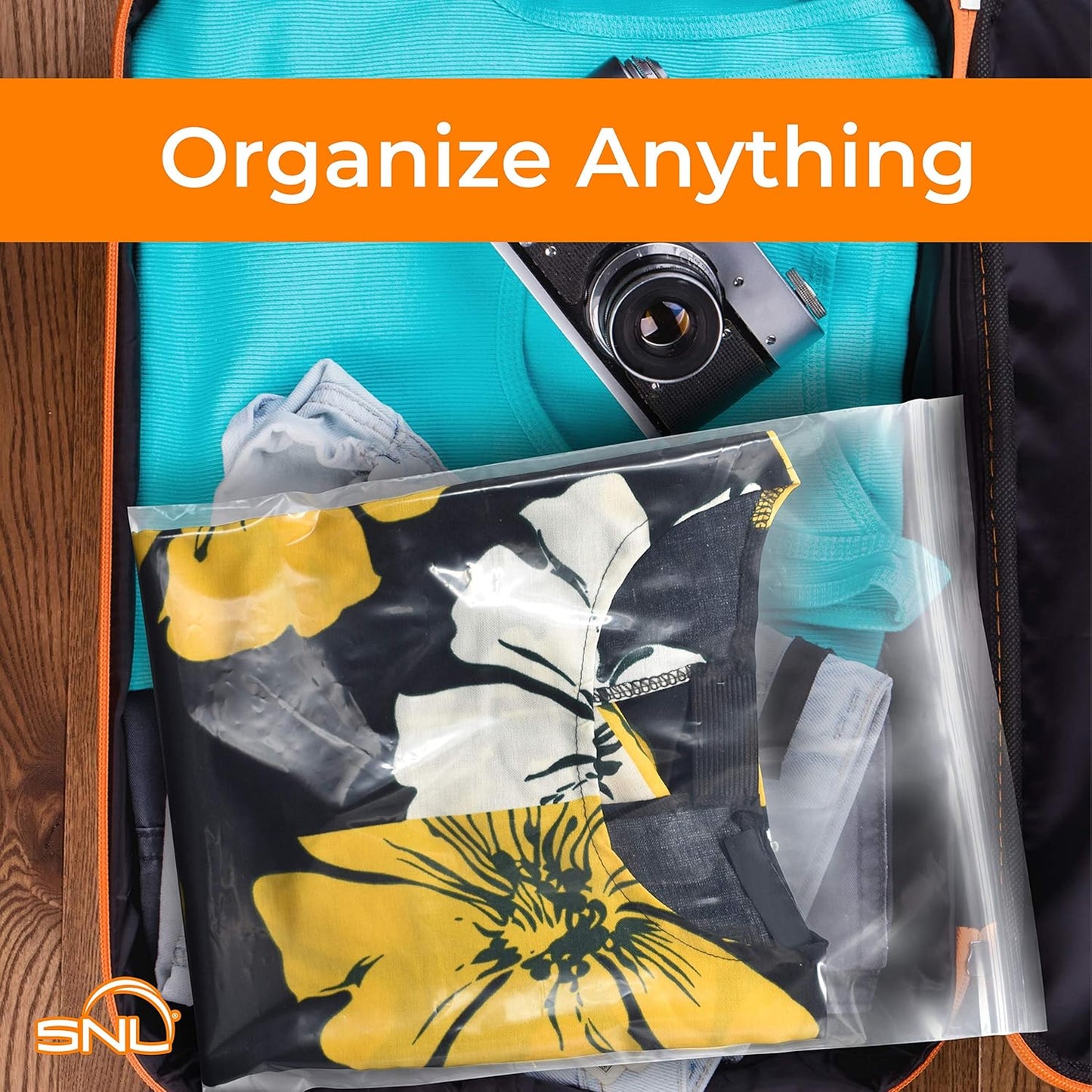 SNL Quality Zipper Lock Reclosable Clear Disposable Plastic Bags, Strong | 10" X 13" - 2 MIL - 100 Bags