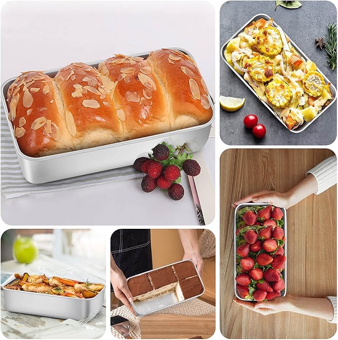 LIANYU 20 Pack Loaf Pans for Baking Bread, 9x5 Inch Bread Baking Pans | Stainless Steel Loaf Tin for Meatloaf, Banana Sourdough, Dishwasher Safe, Heavy Duty, Bulk Set for Bakery & Commercial Use - Image 6