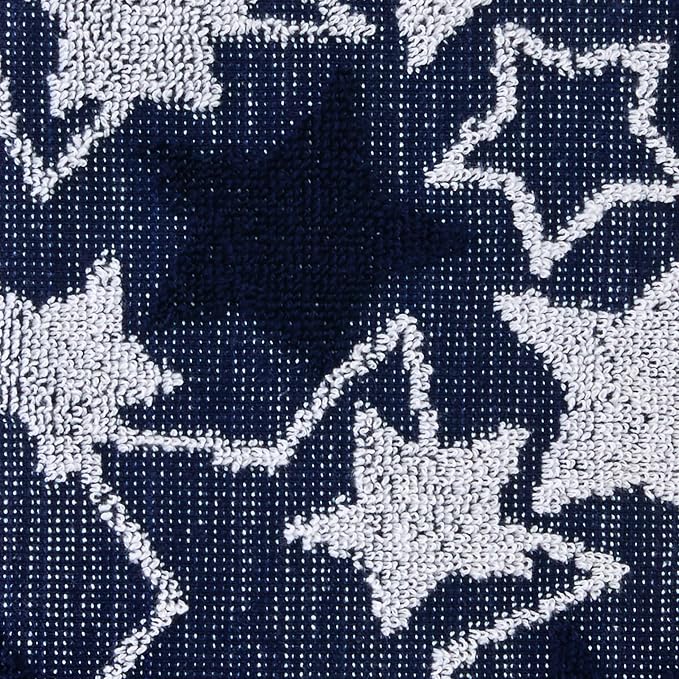 SKL Home Seasonal Stars Hand Towel Set-2pc, 100% Cotton Jacquard, Navy - Image 7