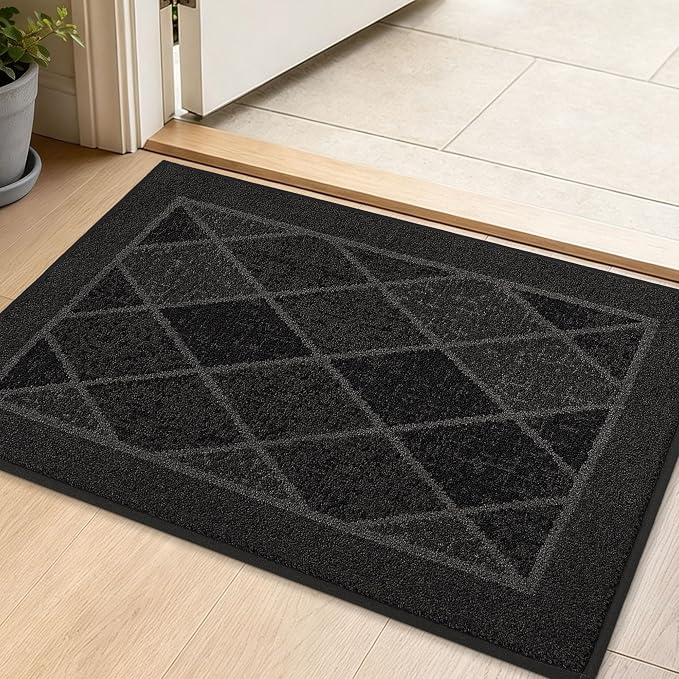 BEQHAUSE Dirt Trapper Door Mats 20" x 32", Non-Slip Washable, Dark Grey by BEQHAUSE
