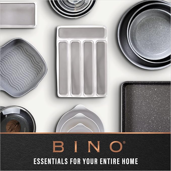 BINO | Plastic Storage Bins, Medium - 6 Pack | THE LUCID COLLECTION | Multi-Use Built-In Handles | BPA-Free | Clear Storage Containers | Fridge Organizer | Pantry & Home Organization - Image 9