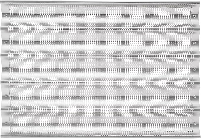 GRIDMANN 18" x 26" Commercial 5 Count Long Aluminum Baguette Pan, Perforated French Bread Loaf Baking Pan - Image 4