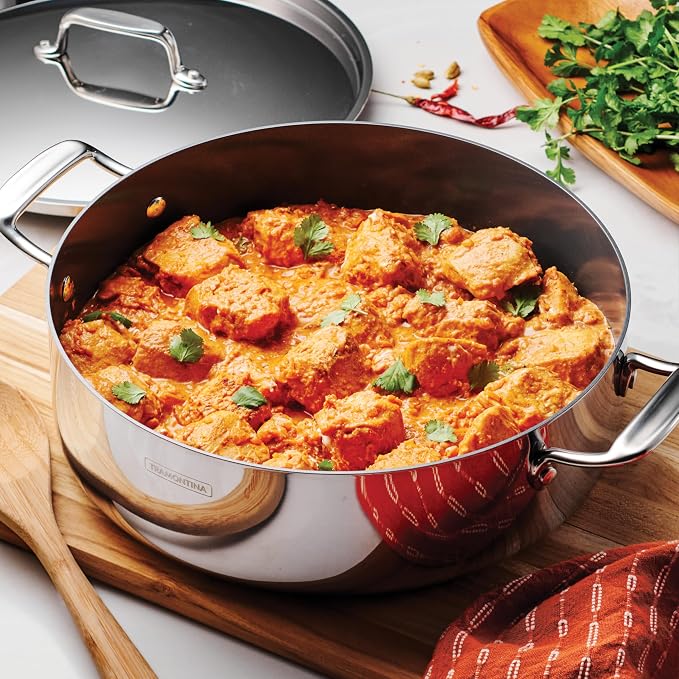 Tramontina Utsava Tri-Ply Clad Stainless Steel 6.5-Quart Casserole with Lid - Image 2