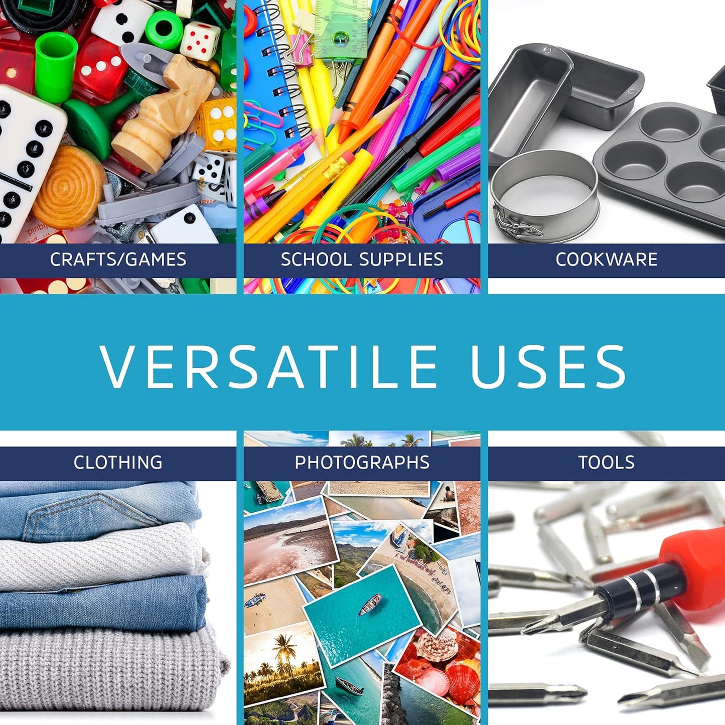 GPI - 12" x 16", Pack of 100, Clear Plastic Reclosable XL Zip Bags, 2 Mil Thick, Zip Poly Bags with Resealable Lock Seal Zipper for Food, Apparel, Shirts, Household, School & Office Supplies