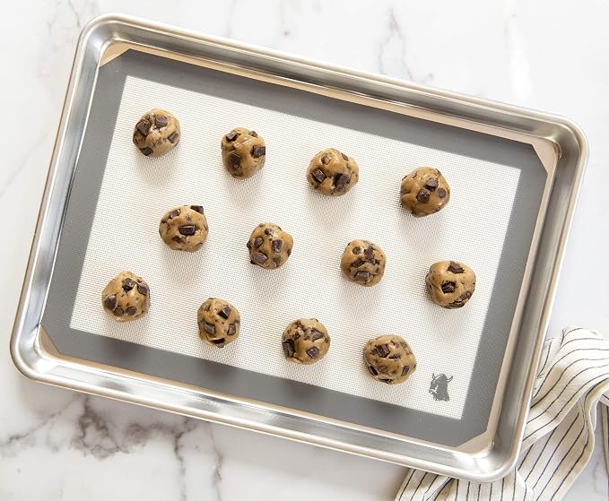 Nordic Ware Naturals Half Sheet Pan, Deluxe Silicone Liner and Cooling Rack, Cookie or Roasting Bakers Set - Image 7