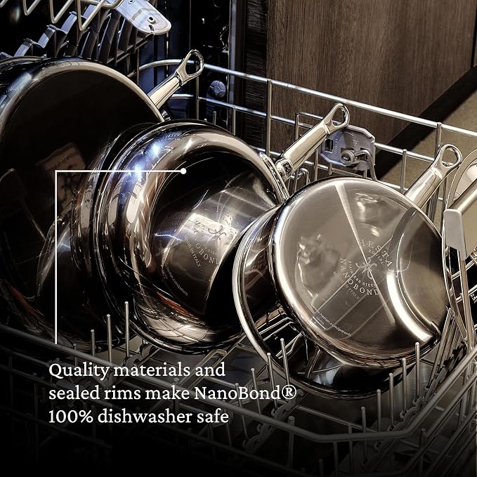 Hestan - NanoBond Collection - Titanium All-In-One Pan, Induction Cooktop Compatible, 3.5 Quart - Image 9