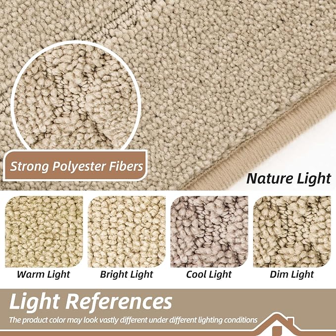 BEQHAUSE Dirt Trapper Door Mat 24" x 36", Doormat Non-Slip, Warm Beige - Image 7