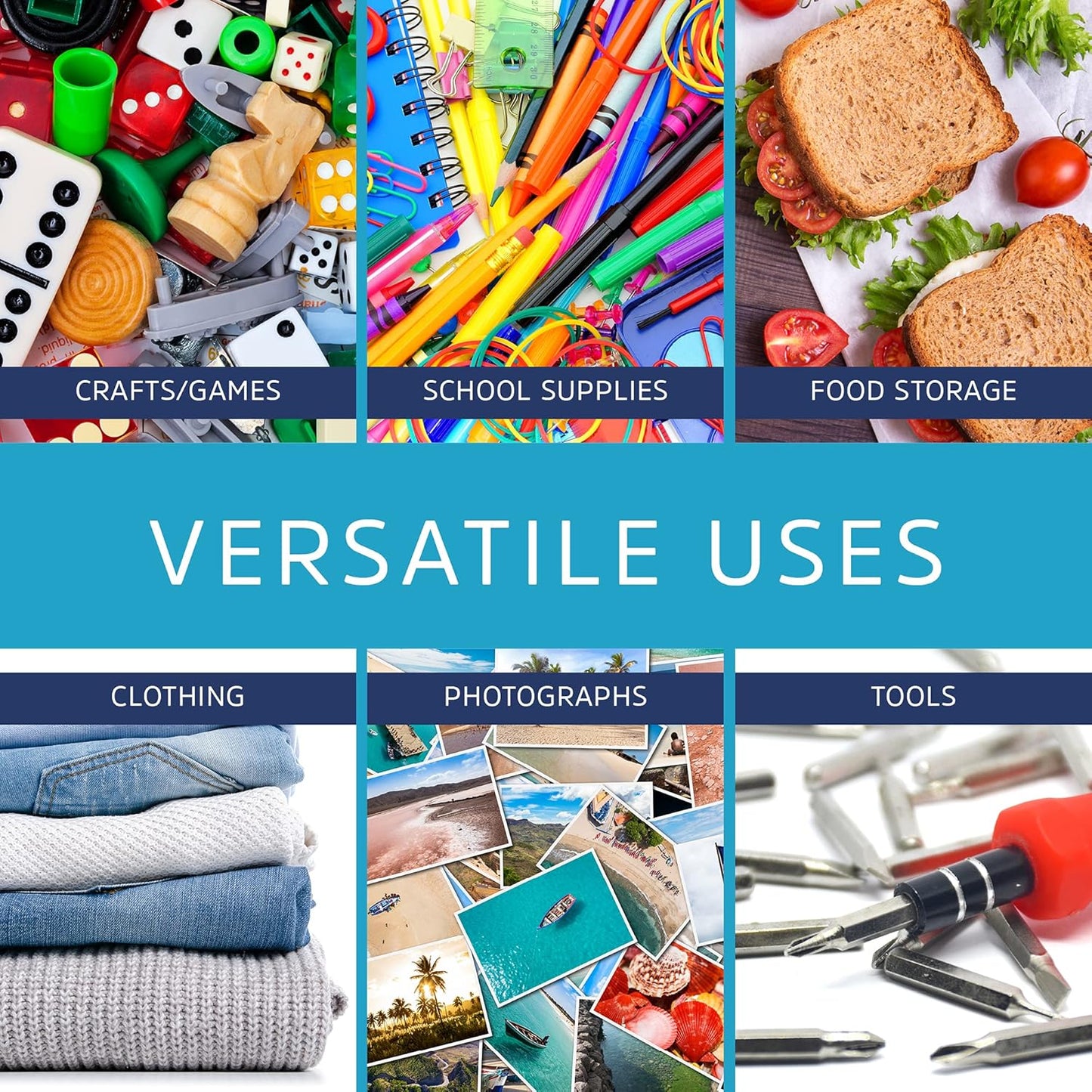 GPI - 8" x 12", Case of 1000, Clear Plastic Reclosable Zip Bags, 2 Mil Thick, Zip Poly Bags with Resealable Lock Seal Zipper For Food, Apparel, Medical, Household & Office Supplies