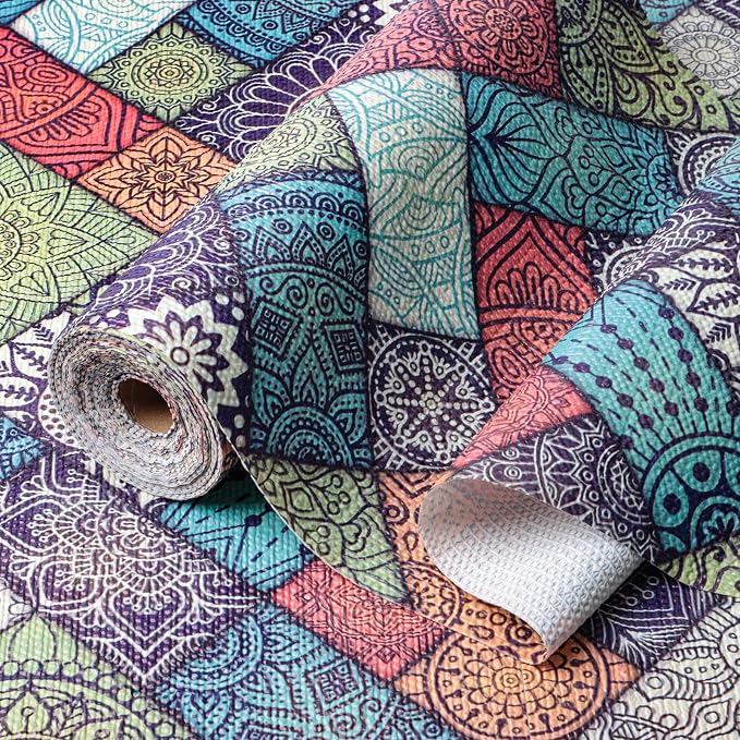 Quttisay Boho Kitchen Shelf Liner Non Adhesive Drawer Liners 12in x 16.4ft by Quttisay