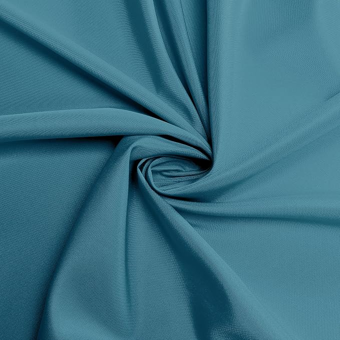sancua Round Tablecloth, 108 Inch, Teal - Image 4