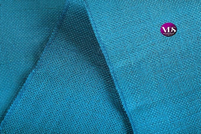 VDS Pack of 5, Burlap Table Runner 100% Natural Jute Rustic Hessian Table Cloth Centrepiece for Wedding Bridal Shower Birthday Event Party Banquet Table Decoration (Size 12X108 Inch)(Teal) - Image 6